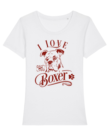 I Love My Boxer White