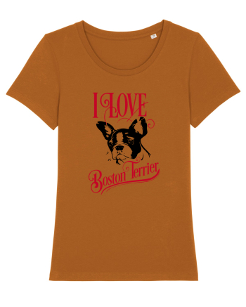 I Love Boston Terrier Roasted Orange
