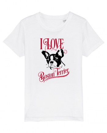 I Love Boston Terrier White