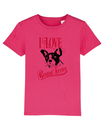 I Love Boston Terrier Raspberry