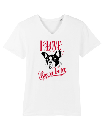 I Love Boston Terrier White