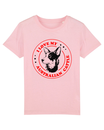 I Love My Australian Cattle Cotton Pink