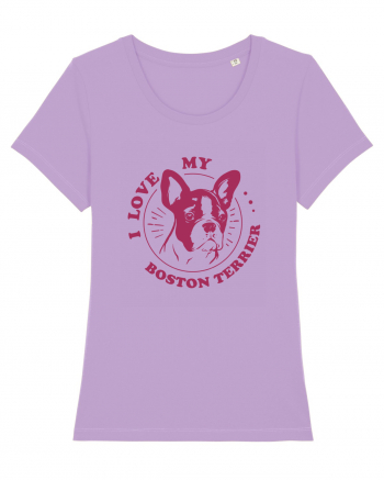 I Love My Boston Terrier Lavender Dawn