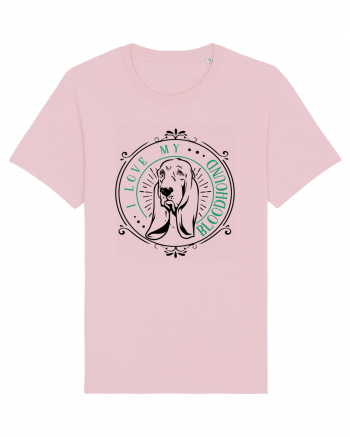 I Love My Bloodhound Cotton Pink