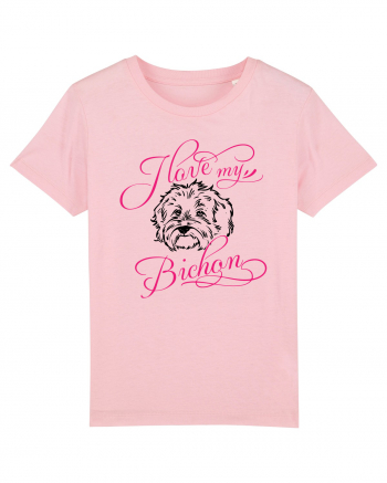 I Love My Bichon Cotton Pink