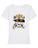 Lioness Queen Tricou mânecă scurtă guler larg fitted Damă Expresser