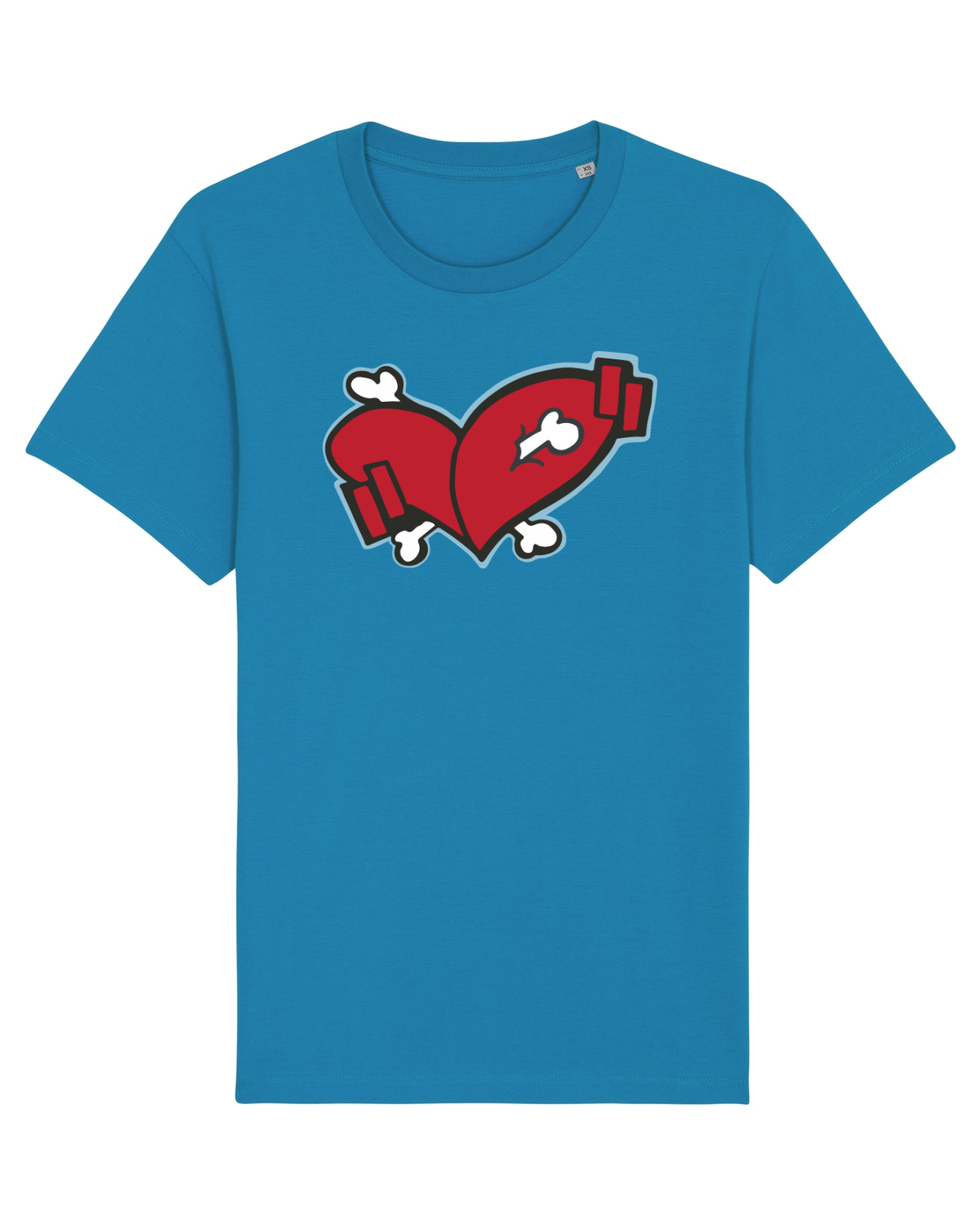 Tricou mânecă scurtă Unisex Rocker Azur