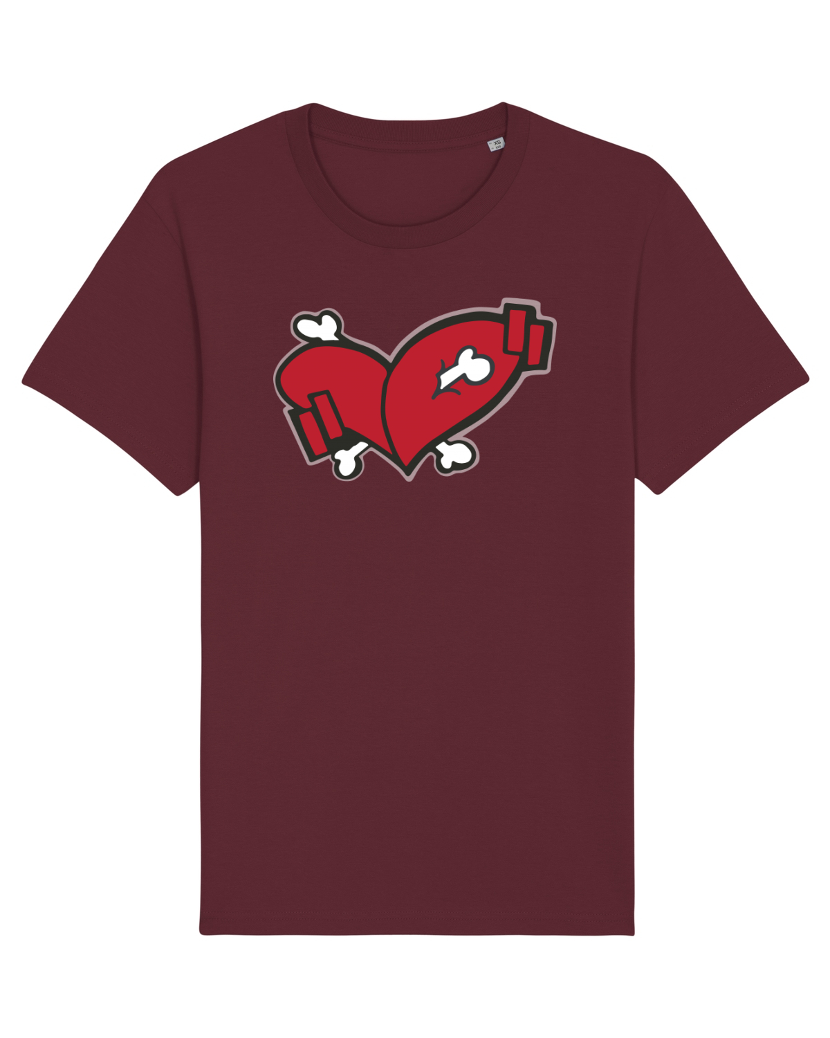 Tricou mânecă scurtă Unisex Rocker Burgundy