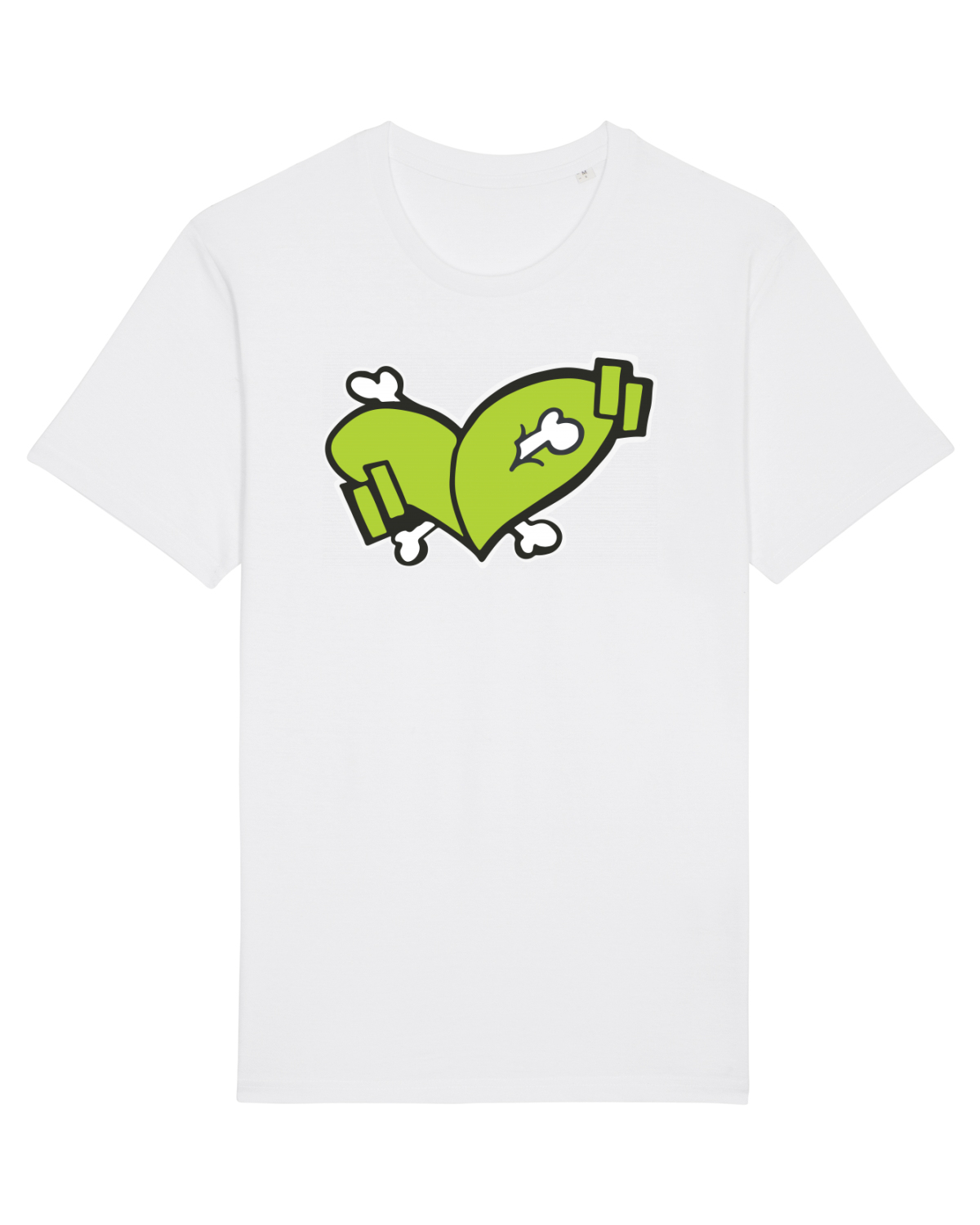 Tricou mânecă scurtă Unisex Rocker White