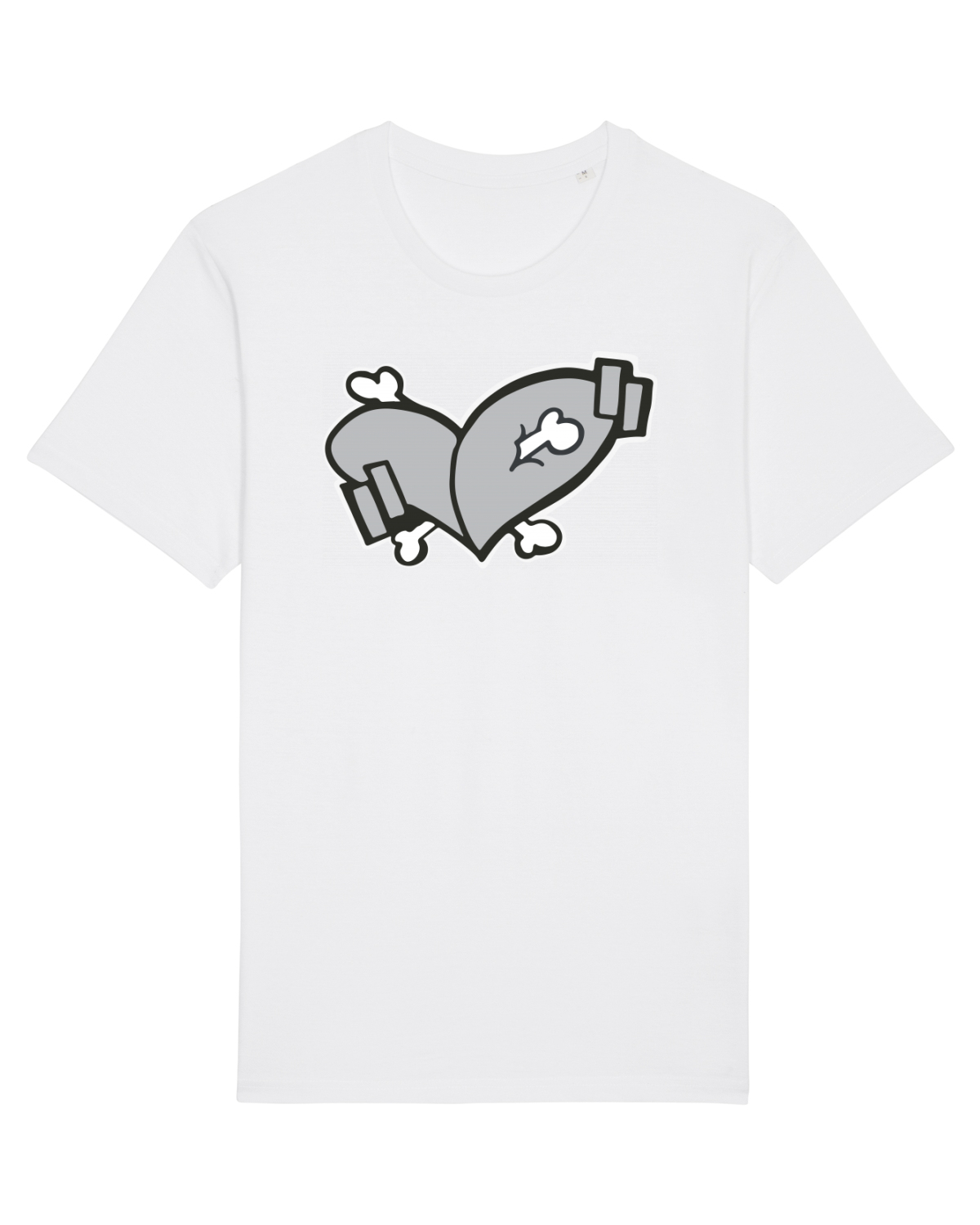 Tricou mânecă scurtă Unisex Rocker White