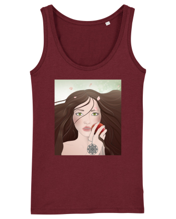 Girl with apple Burgundy