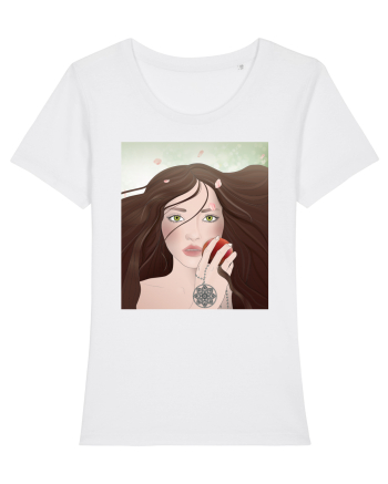 Girl with apple White