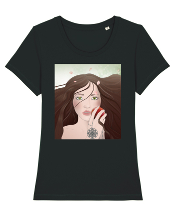 Girl with apple Black