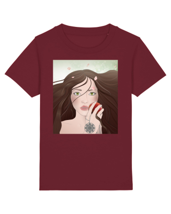 Girl with apple Burgundy