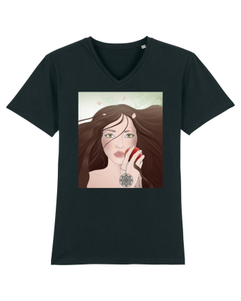 Girl with apple Black