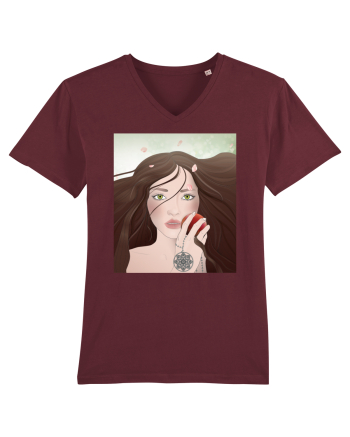 Girl with apple Burgundy