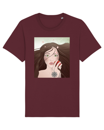 Girl with apple Burgundy