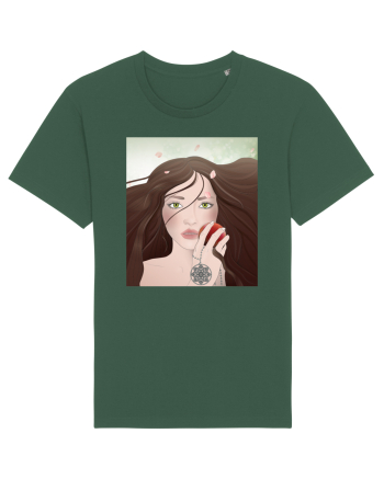 Girl with apple Bottle Green