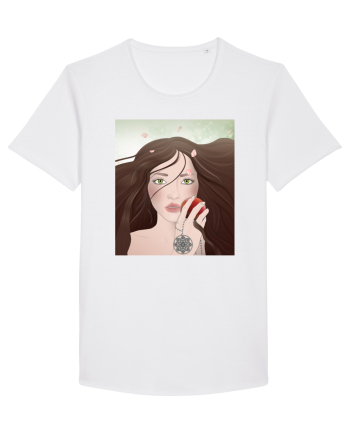Girl with apple White