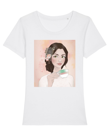 Girl at tea White