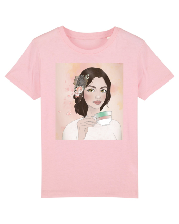 Girl at tea Cotton Pink