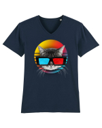 3D cat Tricou mânecă scurtă guler V Bărbat Presenter
