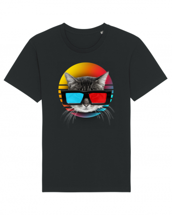 3D cat Black