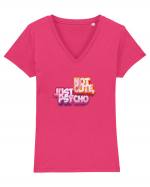 Not cute, just psycho Tricou mânecă scurtă guler V Damă Evoker