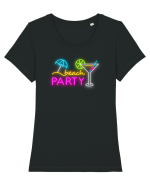 Petrecere pe plajă Tricou mânecă scurtă guler larg fitted Damă Expresser