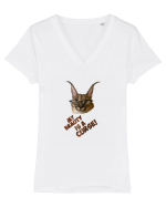 Big Floppa - My beauty is a curse! Tricou mânecă scurtă guler V Damă Evoker