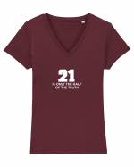 21 - is only the half of the truth Tricou mânecă scurtă guler V Damă Evoker