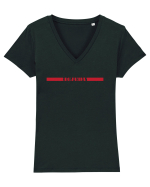 Romanian Tricou mânecă scurtă guler V Damă Evoker