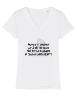 Don't give up! Tricou mânecă scurtă guler V Damă Evoker