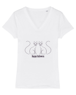 Siameze Tricou mânecă scurtă guler V Damă Evoker
