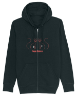 Siameze Portocaliu Hanorac cu fermoar Unisex Connector