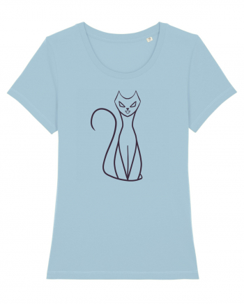 Hissing Cat Sky Blue