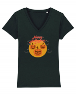 Happy Halloween Night Tricou mânecă scurtă guler V Damă Evoker