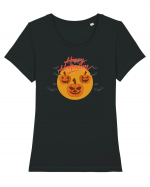 Happy Halloween Night Tricou mânecă scurtă guler larg fitted Damă Expresser