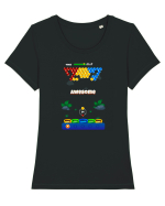You are awesome! Tricou mânecă scurtă guler larg fitted Damă Expresser