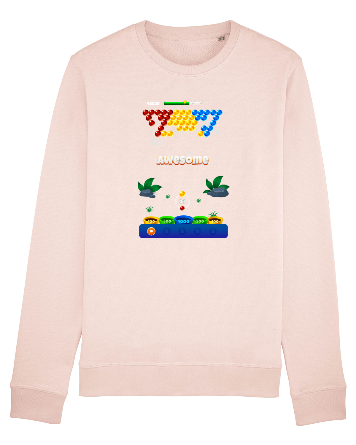 Bluză mânecă lungă Unisex Rise Candy Pink