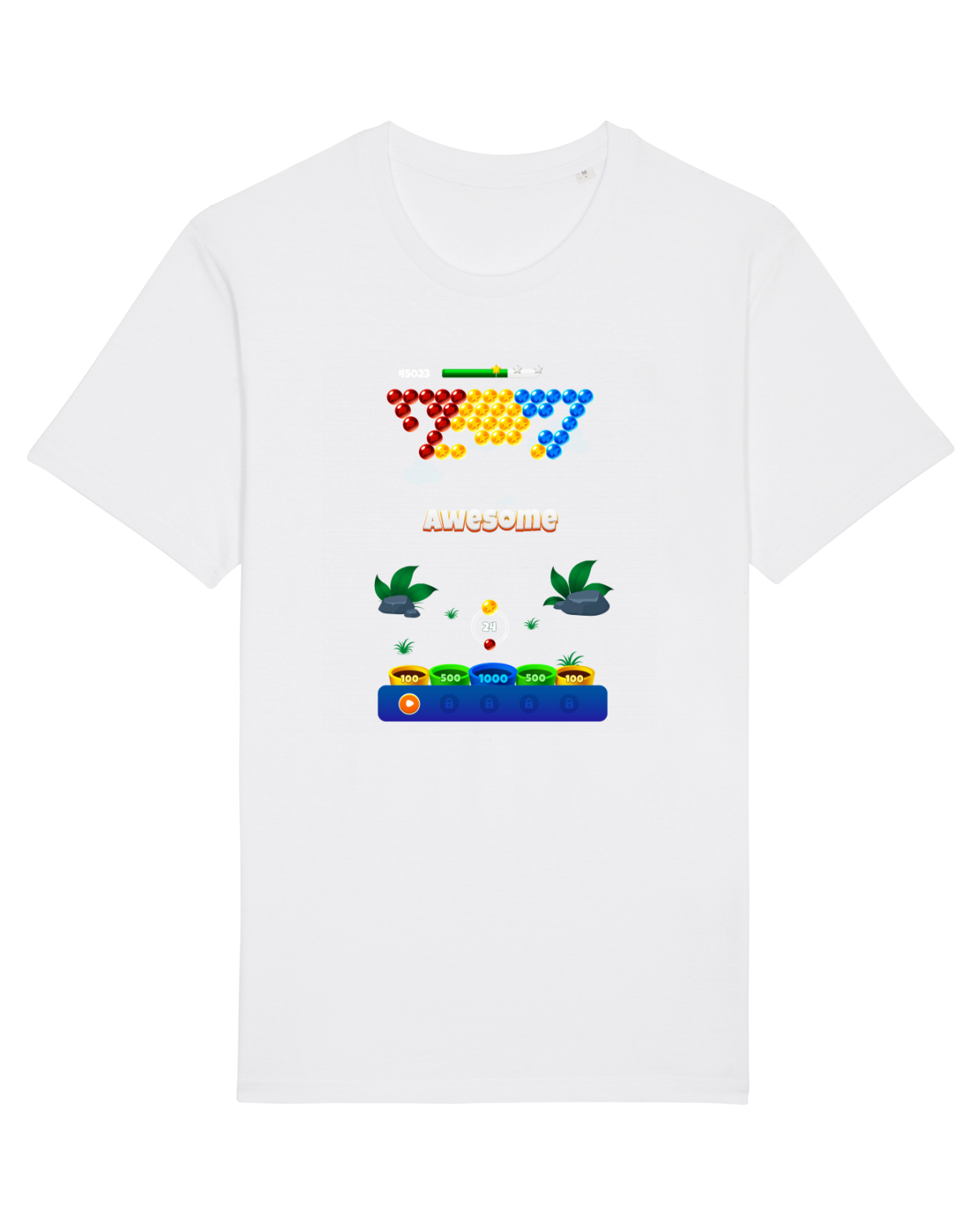 Tricou mânecă scurtă Unisex Rocker White