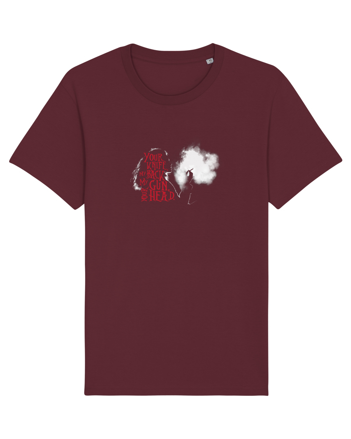 Tricou mânecă scurtă Unisex Rocker Burgundy
