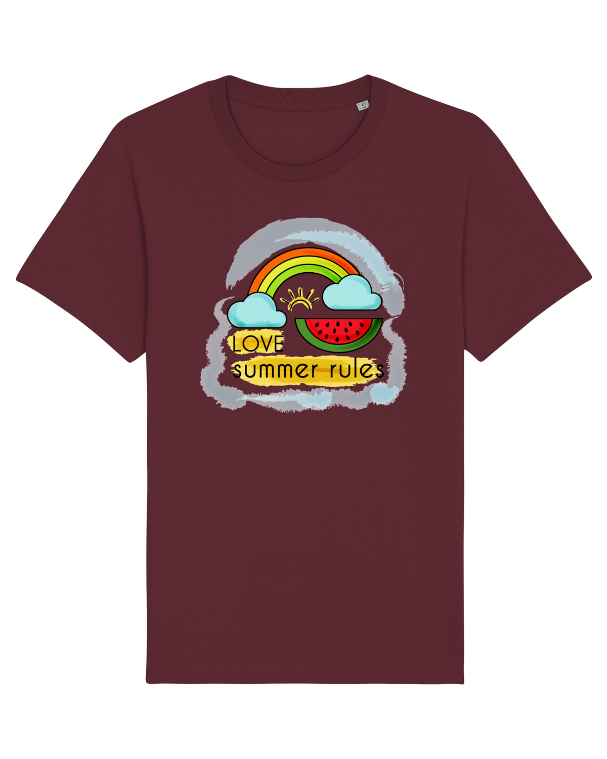 Tricou mânecă scurtă Unisex Rocker Burgundy