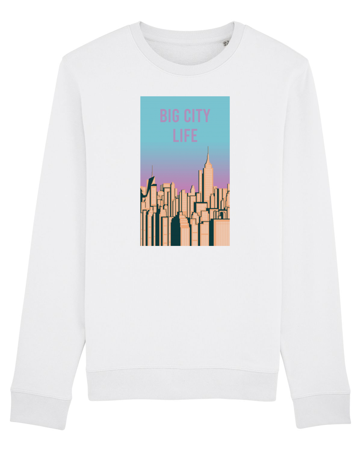 Bluză mânecă lungă Unisex Rise White