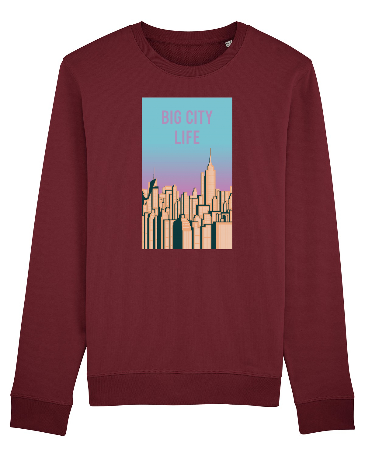 Bluză mânecă lungă Unisex Rise Burgundy