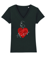 L'Amore Tricou mânecă scurtă guler V Damă Evoker
