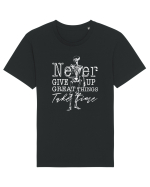 Never Give Up Tricou mânecă scurtă Unisex Rocker