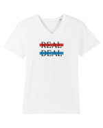 REAL DEAL Tricou mânecă scurtă guler V Bărbat Presenter
