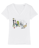 cheers Tricou mânecă scurtă guler V Damă Evoker