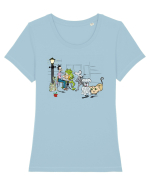 cheers Tricou mânecă scurtă guler larg fitted Damă Expresser